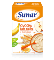 Ovocná kaše mléčná s&nbsp;8 cereáliemi