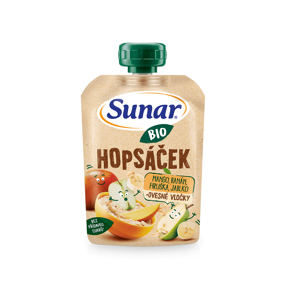 Hopsáček mango, banán, hruška